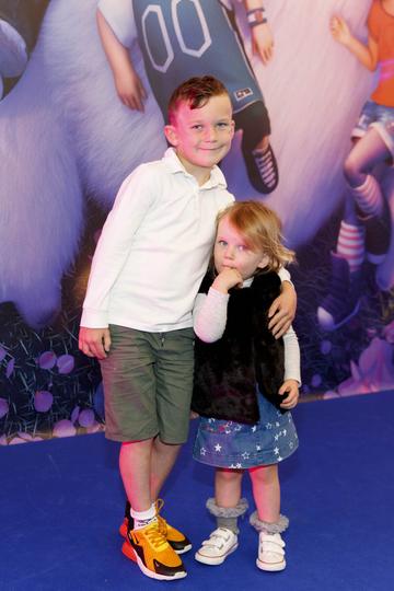 Ryan (8) and Lillie Breslin (2) pictured at a special preview screening of DreamWorks Animation ABOMINABLE at Odeon Point Square, Dublin. Picture Andres Poveda