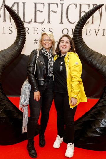 Lorraine Daniel and Emily Daniel and pictured at the special family preview screening of Disney’s MALEFICENT: MISTRESS OF EVIL, in the Odeon Point Village. Picture Andres Poveda