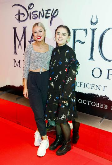 Caoimhe Mullally and Eva Atkinson pictured a the special preview screening of Disney's “Maleficent: Mistress of Evil' at the Light House Cinema, Dublin. Picture: Andres Poveda