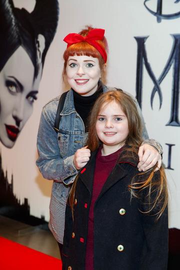Lolsy Byrne and Ella Convery (8) pictured a the special preview screening of Disney's “Maleficent: Mistress of Evil' at the Light House Cinema, Dublin. Picture: Andres Poveda