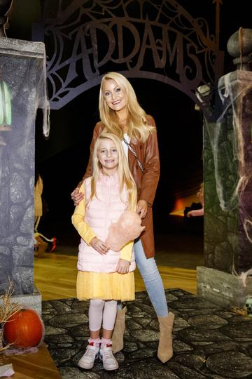 Kerri-Nicole Blanc and daughter Kayla pictured at a special preview screening of The Addams Family at the Light House Cinema, Dublin.  Picture: Andres Poveda