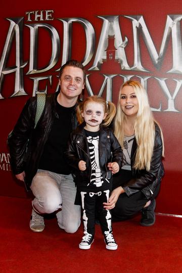 Vic,Willow (2) and  Lyndsey, Reid pictured at a special preview screening of The Addams Family at the Light House Cinema, Dublin.  Picture: Andres Poveda