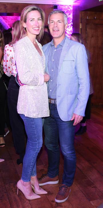Yvonne and Paul Melinn pictured at the exclusive global launch of Wilde Irish Gin at The Cellar Bar last night. Photograph: Leon Farrell / Photocall Ireland