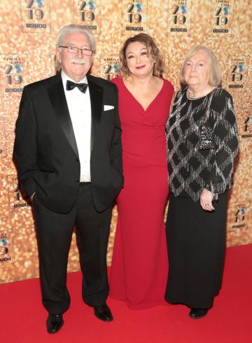 Brendan McCaul,Niamh McCaul and Marie McCaul pictured at the Irish Cinema Ball 2019 in aid of the Irish Cinematograph Trade Benevolent Fund (ICTBF ) at The Shelbourne Hotel, Dublin This year's theme was the iconic 'Studio 54'.
Pic: Brian McEvoy.