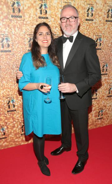 Jenny Sharif and Nick Costello pictured at the Irish Cinema Ball 2019 in aid of the Irish Cinematograph Trade Benevolent Fund (ICTBF ) at The Shelbourne Hotel, Dublin This year's theme was the iconic 'Studio 54'.
Pic: Brian McEvoy.