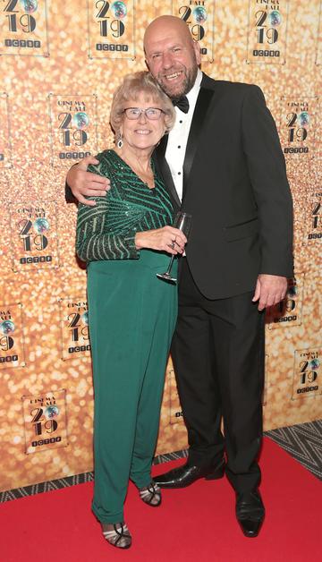 Pat Kearns and Chris Feltham pictured at the Irish Cinema Ball 2019 in aid of the Irish Cinematograph Trade Benevolent Fund (ICTBF ) at The Shelbourne Hotel, Dublin This year's theme was the iconic 'Studio 54'.
Pic: Brian McEvoy.