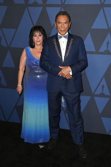 Maura Dhu Studi and Wes Studi attend the Academy Of Motion Picture Arts And Sciences' 11th Annual Governors Awards at The Ray Dolby Ballroom at Hollywood & Highland Center on October 27, 2019 in Hollywood, California. (Photo by Kevin Winter/Getty Images)