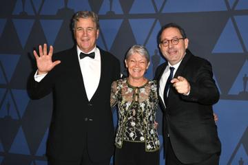 Tom Barnard, Tracy Edwards, and Michael Barker attend the Academy Of Motion Picture Arts And Sciences' 11th Annual Governors Awards at The Ray Dolby Ballroom at Hollywood & Highland Center in Hollywood, California. (Photo by Kevin Winter/Getty Images)