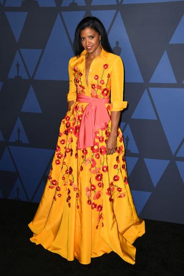 Renée Elise Goldsberry attends the Academy Of Motion Picture Arts And Sciences' 11th Annual Governors Awards at The Ray Dolby Ballroom at Hollywood & Highland Center in Hollywood, California. (Photo by Kevin Winter/Getty Images)