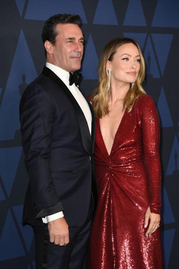 Jon Hamm and Olivia Wilde attend the Academy Of Motion Picture Arts And Sciences' 11th Annual Governors Awards at The Ray Dolby Ballroom at Hollywood & Highland Center in Hollywood, California. (Photo by Kevin Winter/Getty Images)