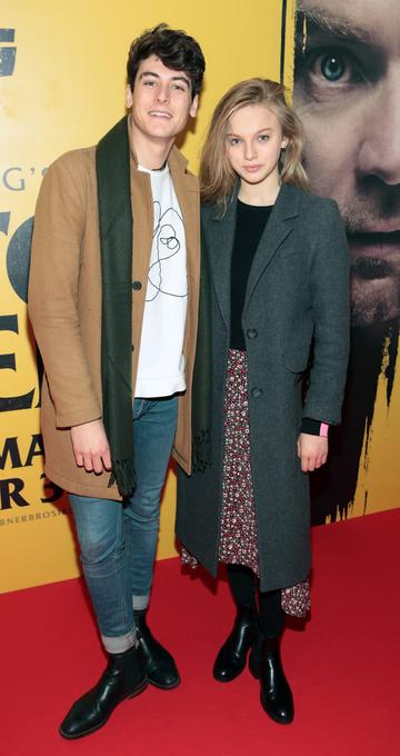 Jimmy O Donovan and Kerri Patten at the special preview screening of Doctor Sleep at the Light House Cinema, Dublin. Pic: Brian McEvoy.