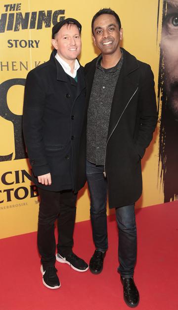 David Mitchell and Clint Drieberg at the special preview screening of Doctor Sleep at the Light House Cinema, Dublin. Pic: Brian McEvoy.