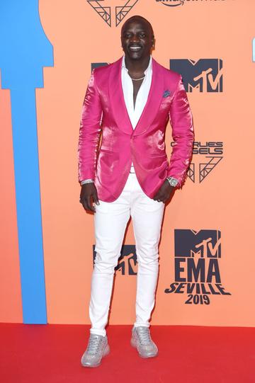 Akon attends the MTV EMAs 2019 at FIBES Conference and Exhibition Centre on November 03, 2019 in Seville, Spain. (Photo by Kate Green/Getty Images for MTV)