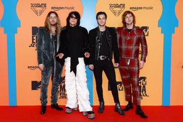 'The Struts' Adam Slack, Luke Spiller, Jed Elliott and Gethin Davies attends the MTV EMAs 2019 at FIBES Conference and Exhibition Centre on November 03, 2019 in Seville, Spain. (Photo by Kate Green/Getty Images for MTV)