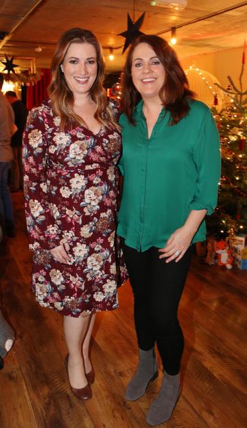 Elaine Crowley and Ruth Scott pictured at the Aldi Amazing Christmas Showcase 2019. Photograph: Leon Farrell / Photocall Ireland