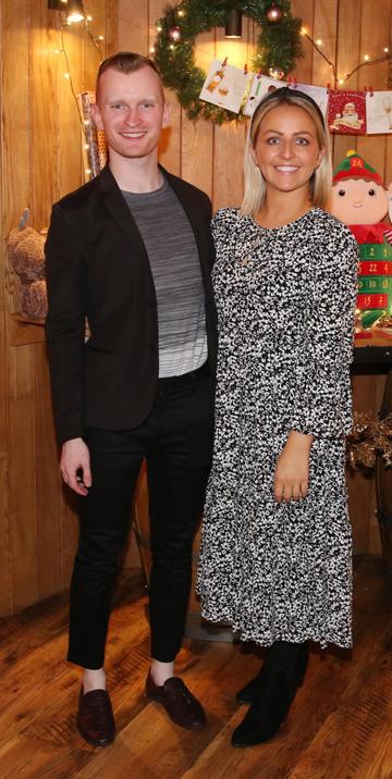 Ian Collins and Aislinn O'Toole pictured at the Aldi Amazing Christmas Showcase 2019. Photograph: Leon Farrell / Photocall Ireland