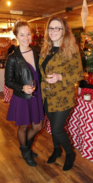 Jess O'Sullivan and Bryana Tunder pictured at the Aldi Amazing Christmas Showcase 2019. Photograph: Leon Farrell / Photocall Ireland