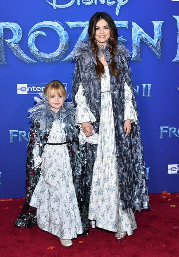Gracie Teefey and Selena Gomez attend the premiere of Disney's "Frozen 2" at Dolby Theatre on November 07, 2019 in Hollywood, California. (Photo by Amy Sussman/Getty Images)