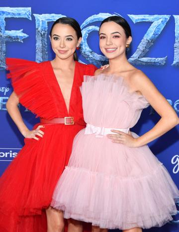 Veronica Merrell and Vanessa Merrell attend the premiere of Disney's "Frozen 2" at Dolby Theatre on November 07, 2019 in Hollywood, California. (Photo by Amy Sussman/Getty Images)