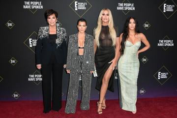 Kris Jenner, Kourtney Kardashian, Khloé Kardashian and Kim Kardashian attend`Kim Kardashian the 2019 E! People's Choice Awards at Barker Hangar on November 10, 2019 in Santa Monica, California. (Photo by Frazer Harrison/Getty Images)