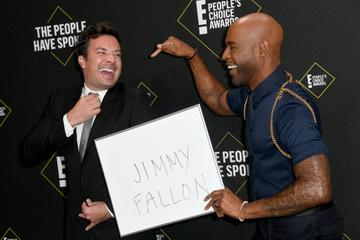 (L-R) Jimmy Fallon and  Karamo Brown attends the 2019 E! People's Choice Awards at Barker Hangar on November 10, 2019 in Santa Monica, California. (Photo by Frazer Harrison/Getty Images)