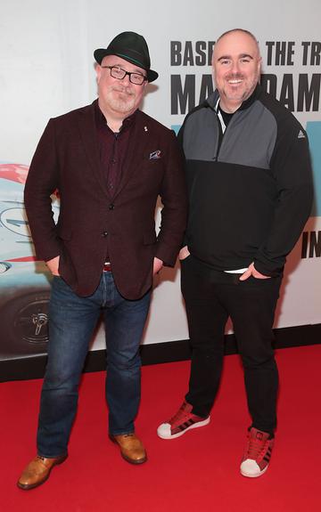 Daithi de Barra and Ger Barry pictured at the special preview screening of Le Mans '66 at Cineworld, Dublin.
Photo: Brian McEvoy.