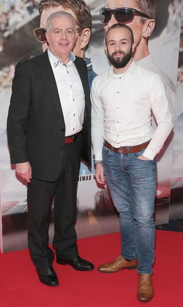 Gerry Eiffe and Ross Eiffe pictured at the special preview screening of Le Mans '66 at Cineworld, Dublin.
Photo: Brian McEvoy.