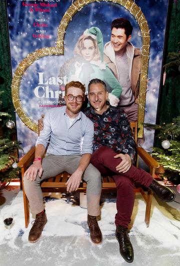 John O'Malley and Alfred Bozic pictured at the Universal Pictures Irish premiere screening of Last Christmas at the Light House Cinema, Dublin. 
Picture: Andres Poveda
