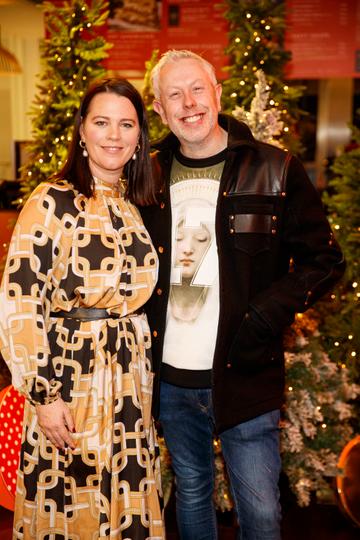 Corina Gaffey and Anthony Remedy pictured at the M&S Christmas Market inspired press show in the M&S Rooftop Café,  Grafton Street to celebrate the M&S Christmas food collection. Picture: Andres Poveda