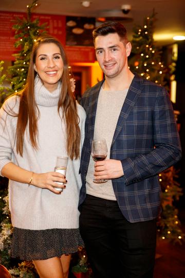 Clementine MacNeice and Jamie Lynch pictured at the M&S Christmas Market inspired press show in the M&S Rooftop Café,  Grafton Street to celebrate the M&S Christmas food collection. Picture: Andres Poveda