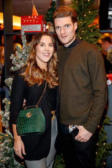 Sarah Hanrahan and Sean McNamee pictured at the M&S Christmas Market inspired press show in the M&S Rooftop Café,  Grafton Street to celebrate the M&S Christmas food collection. Picture: Andres Poveda