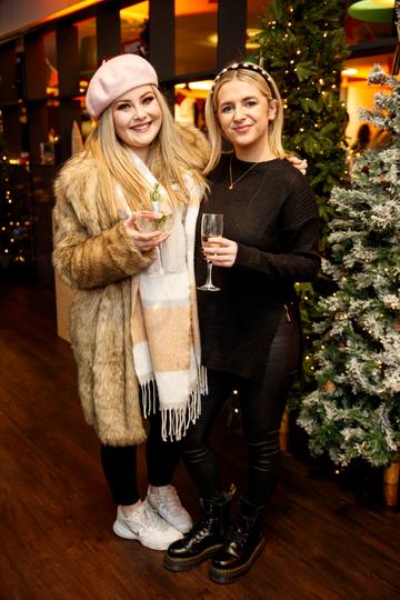 Claire Byrne and Olivia Hayes pictured at the M&S Christmas Market inspired press show in the M&S Rooftop Café,  Grafton Street to celebrate the M&S Christmas food collection. Picture: Andres Poveda