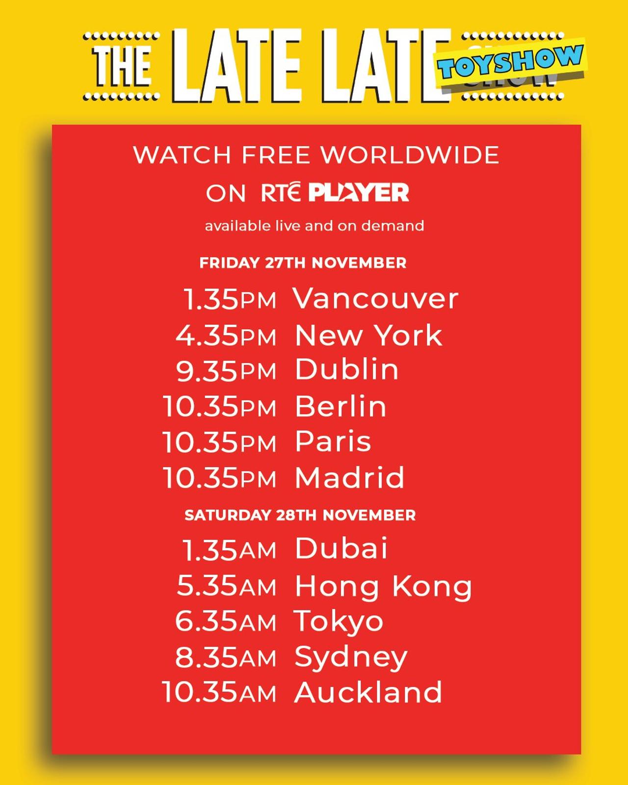 here s how you can watch the late late toy show from outside ireland