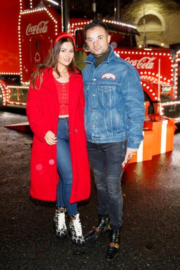 Natalia and Bogdam Petric pictured at Coca-Cola’s Christmas Truck Tour launch which took place Monday 25th November at the RDS, Dublin. Photo: Andres Poveda