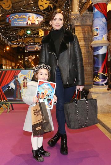 Pictured is Jennifer and her daughter Florence Zamparelli at the official opening of the Gaiety Theatre Christmas Panto, Aladdin. Aladdin opens at the Gaiety Theatre Sunday 24th November. Photo: Sasko Lazarov/Photocall Ireland