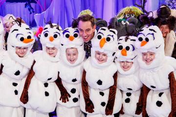 Ryan Tubridy is pictured with children from the Spotlight stage school at the set reveal for The Late Late Toy Show 2019 which will take place on Friday 29th November at 9:35pm on RTÉ One.  Picture: Andres Poveda