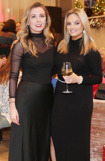 Pictured at the fun filled Christmas afternoon tea at The Morrison Hotel were Jessica O’Connor and Kelly Coffey. Photograph: Leon Farrell / Photocall Ireland