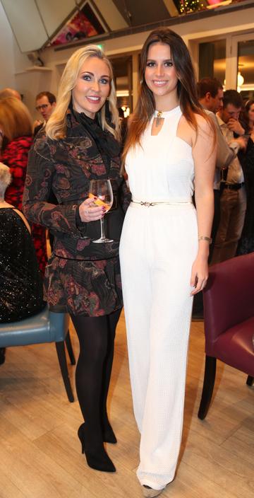 Pictured at the fun filled Christmas afternoon tea at The Morrison Hotel  were Jasmine Gerhardt and Emma Sheridan. Photograph: Leon Farrell / Photocall Ireland