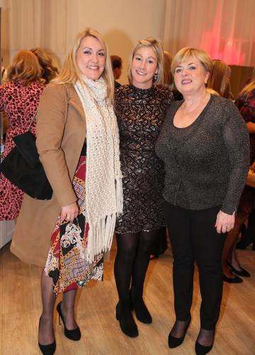 Pictured at the fun filled Christmas afternoon tea at The Morrison Hotel were Caoimhe Lynch, Esther Clifford and Emma Scannell. Photograph: Leon Farrell / Photocall Ireland