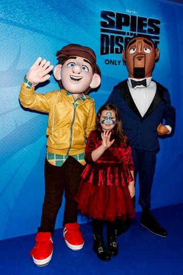 Megan Loughery and Cora Loughery (8) pictured at the special preview screening of SPIES IN DISGUISE in Cineworld. 
Picture: Andres Poveda
