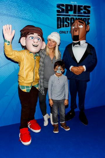 Isabella Chudzicka and Micahel Bucks pictured at the special preview screening of SPIES IN DISGUISE in Cineworld. 
Picture: Andres Poveda

