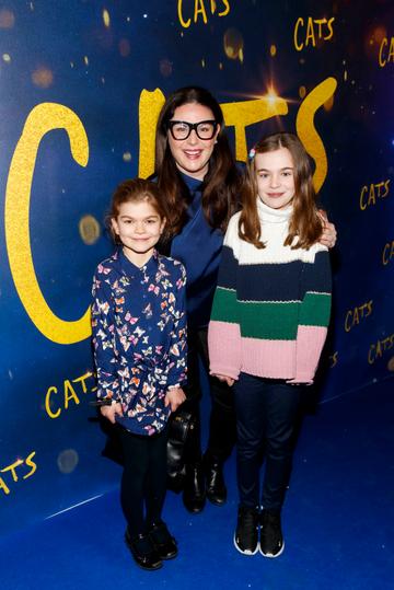 Lisa Cannon with Rose (8) and Holly Maguire (10) pictured at the Irish premiere screening of ‘Cats’ at The Stella Theatre, Rathmines.
Picture: Andres Poveda
