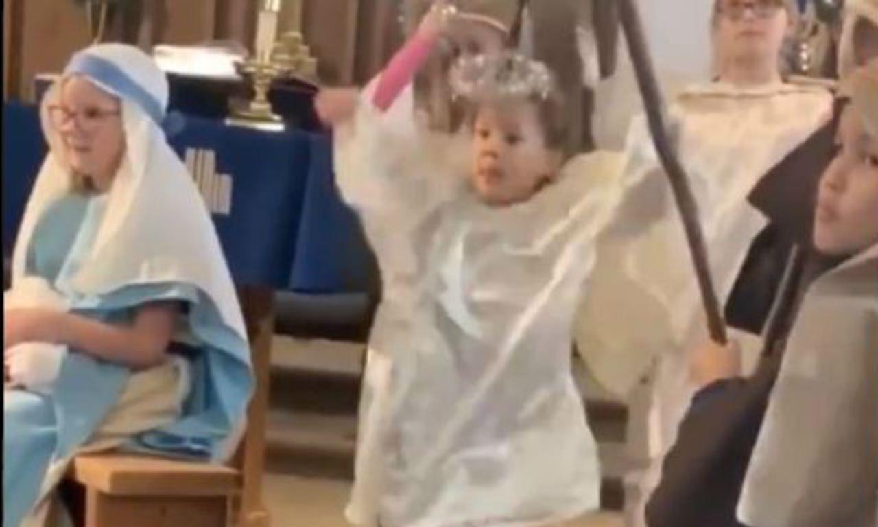 This kid freestyle dancing at a Nativity is an absolute Christmas MOOD