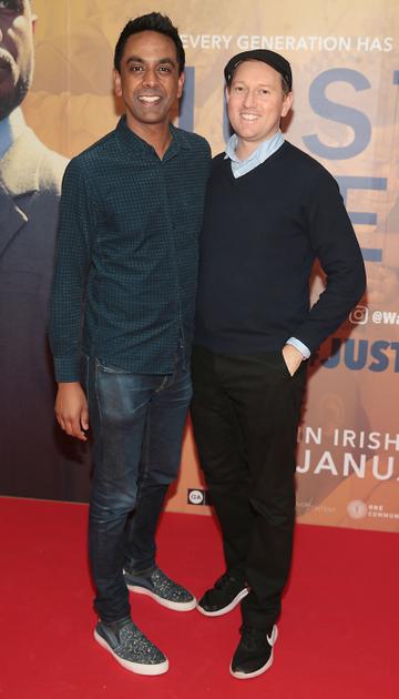 Clint Drieberg and David Mitchell at the special preview screening of Just Mercy at the Lighthouse Cinema, Dublin.
Pic Brian McEvoy
