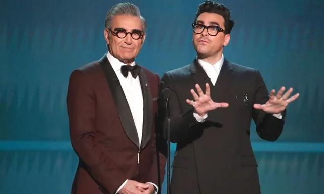 Schitt's Creek' father-and-son duo Eugene and Dan Levy were a hit at the  SAGs