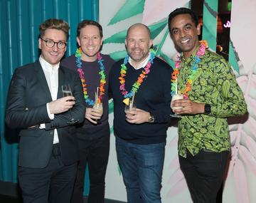 Rob Kenny, David Mitchell, Ian Redmond and Clint Drieberg pictured at the opening of Ohana in Harcourt Street, Dublin.
Pic: Brian McEvoy
