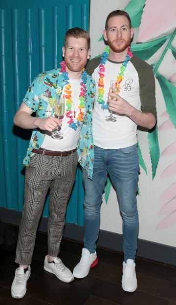 Pete Ungless and Bob Dowling pictured at the opening of Ohana in Harcourt Street,Dublin.
Pic: Brian McEvoy
