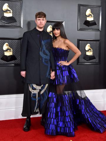 James Blake and Jameela Jamil attend the 62nd Annual GRAMMY Awards at Staples Center on January 26, 2020 in Los Angeles, California. (Photo by Axelle/Bauer-Griffin/FilmMagic)
