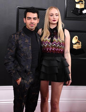 Sophie Turner and Joe Jonas arrives at the 62nd Annual GRAMMY Awards at Staples Center on January 26, 2020 in Los Angeles, California. (Photo by Steve Granitz/WireImage)