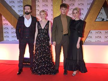 (L to R) Emmett J. Scanlan, Kate Philips, Harry Kirton and Sophie Rundle attend the National Television Awards 2020 at The O2 Arena on January 28, 2020 in London, England. (Photo by David M. Benett/Dave Benett/Getty Images)